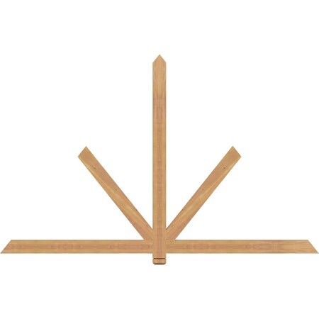 Ekena Millwork Kennewick Timber Gable Bracket, Western Red Cedar, 84"W x 53"H x 1 1/2"D x 3 1/2"F, 15/12 Pitch GBW084X53X0204KEN00SWR